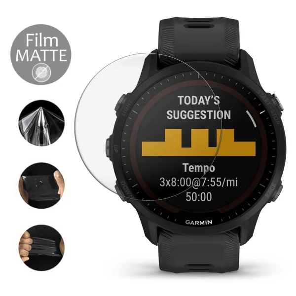 Hydrogel protector MATTE for watch Garmin Forerunner 955 1