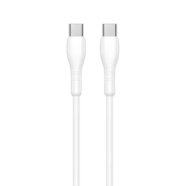 Cable Jellico B9, USB-C to USB-C, PD, 66W, 1 meter, white 1