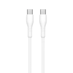 Кабел Jellico B9, USB-C към USB-C, PD, 66W, 1 метър, бял