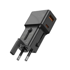 Зарядно Jellico S6, PD, 25W, 1xUSB-C, 1xUSB, QC3.0, черен 3