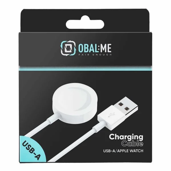 Безжично зарядно Obal-Me за Apple Watch USB-A, бял 2