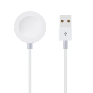 Безжично зарядно Obal-Me за Apple Watch USB-A, бял