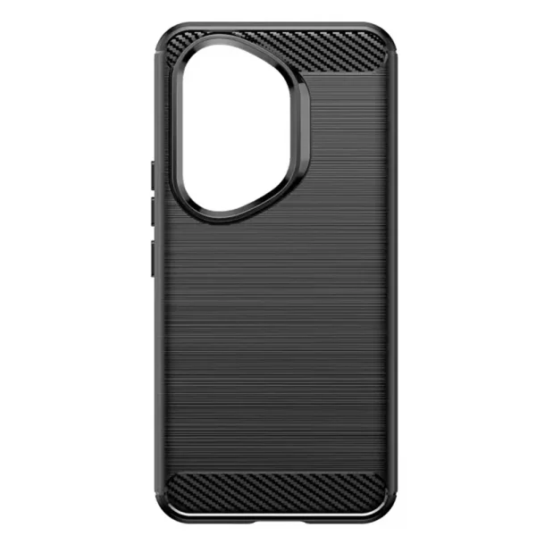 Techsuit Carbon Fibre Brushed Silicone Case for Honor 400 Pro, black 2