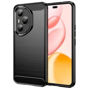 Силиконов Калъф Techsuit Carbon Fibre Brushed за Honor 400 Pro, черен