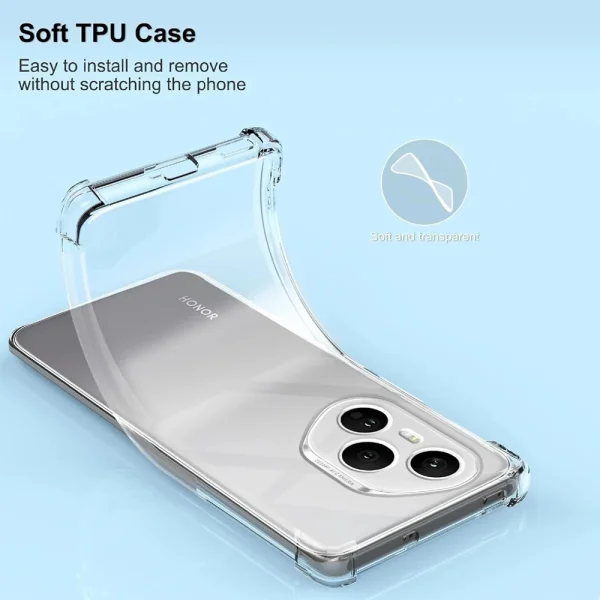 Silicone Case Techsuit Shockproof for Huawei Honor 400 Pro, transparent 3