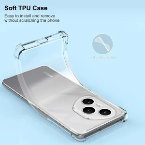 Silicone Case Techsuit Shockproof for Huawei Honor 400 Pro, transparent 3