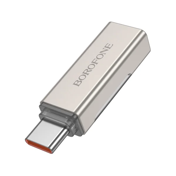 Adapter Borofone BV25, USB-C to USB-C, with display, gray 2