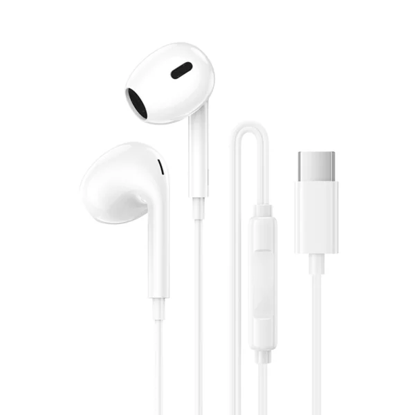 Слушалки с микрофон Borofone BM100 Max Fuente, USB-C, бял 1