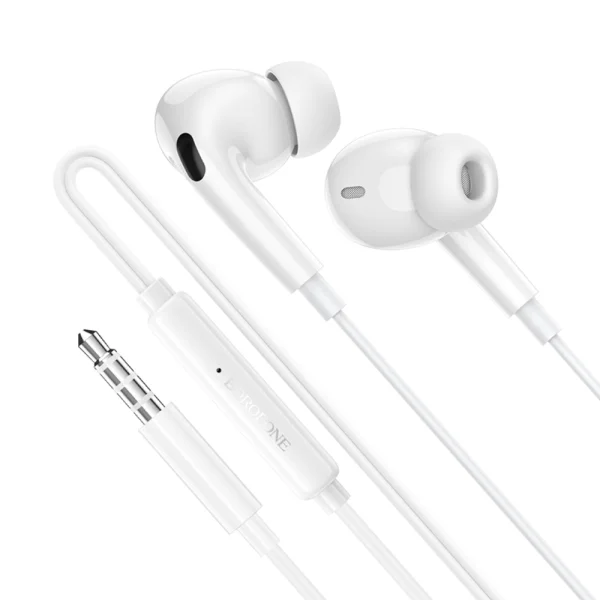 Слушалки с микрофон Borofone BM100 Pro Fuente, 3.5 мм аудио жак, бял 4
