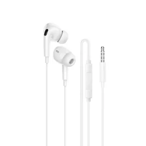 Слушалки с микрофон Borofone BM100 Pro Fuente, 3.5 мм аудио жак, бял