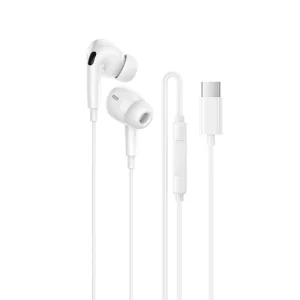 Слушалки с микрофон Borofone BM100 Pro Fuente, USB-C, бял