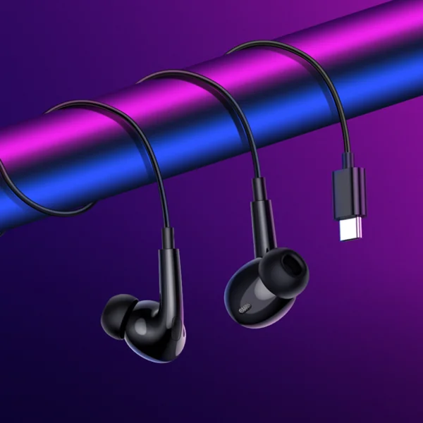 Слушалки с микрофон Borofone BM100 Pro Fuente, USB-C, черен 4