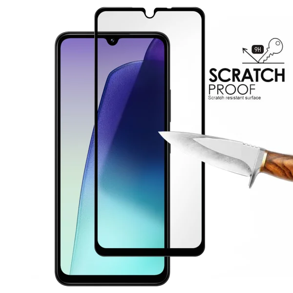 Glass Screen Protector 6D Full Glue Xiaomi Redmi 14C / Redmi A5 4G / Poco C75, black 3