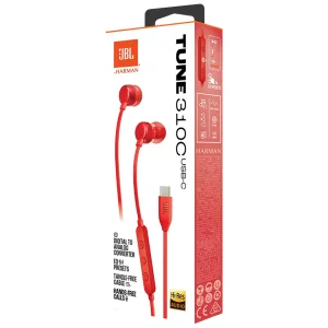 Слушалки Jbl Tune 310C, USB-C, червени 6