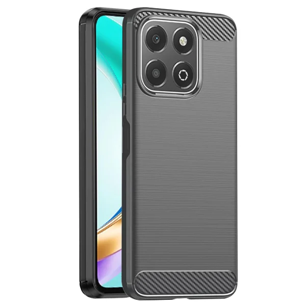 Силиконов калъф Carbon Fibre Brushed за Honor X6b, черен 1