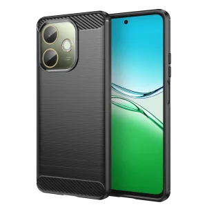 Силиконов калъф Carbon Fibre Brushed за Oppo A5 Pro 5G, черен