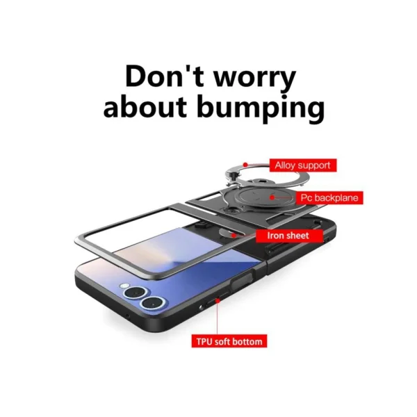 Калъф Techsuit Camguard pro за Samsung Galaxy Z Flip 7, черен 2