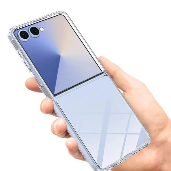 Techsuit Clear Silicone Case for Samsung Galaxy Z Flip 7, Transparent 2
