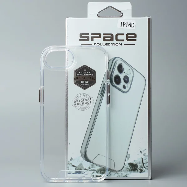 Space case for iPhone 16e/17e, transparent 4