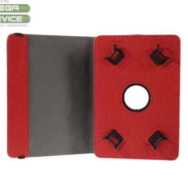 Universal book-style case, transforming into a stand, suitable for 9 to 10-inch tablets - Red 5