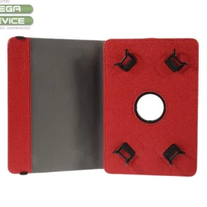 Universal book-style case, transforming into a stand, suitable for 9 to 10-inch tablets - Red 5