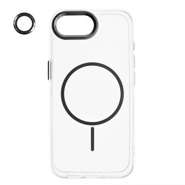 Калъф Resistant Creative MagSF за iPhone 16e/17e, прозрачен - черен 1