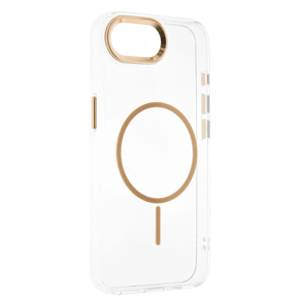 Resistant Creative MagSF Case for iPhone 16e/17e, transparent - gold 2