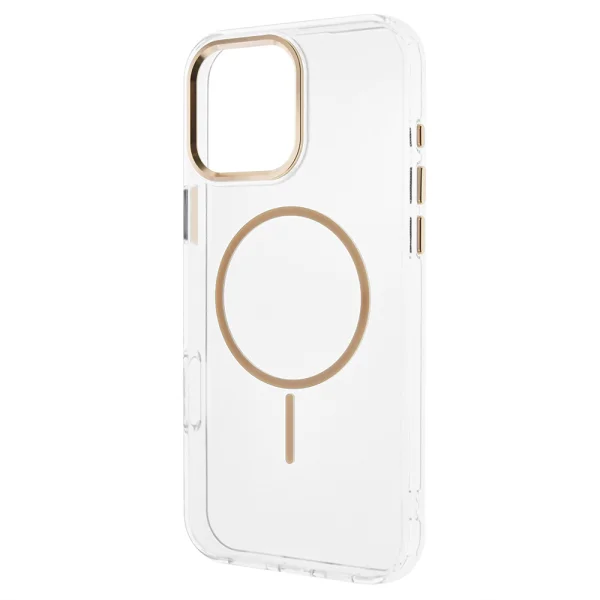 Калъф Resistant Creative MagSF за iPhone 16, златист - черен 2