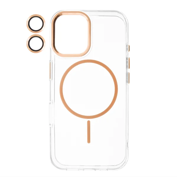 Калъф Resistant Creative MagSF за iPhone 16, златист - черен 1