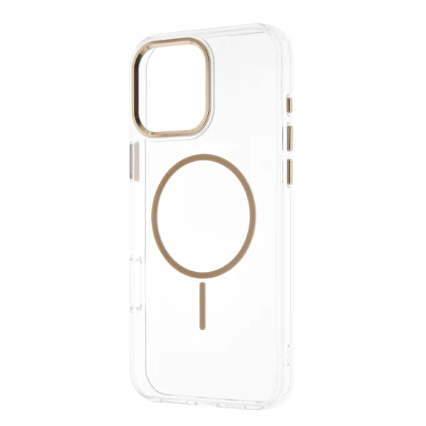Resistant Creative MagSF case for iPhone 16 Pro, transparent - gold 3