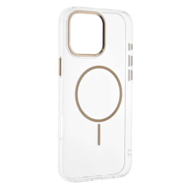 Resistant Creative MagSF case for iPhone 16 Pro, transparent - gold 2