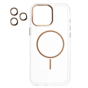Калъф Resistant Creative MagSF за iPhone 16 Pro, прозрачен - златист