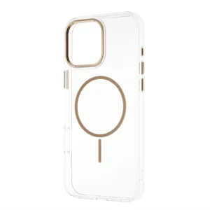 Case Resistant Creative MagSF for iPhone 16 Pro Max, transparent - gold 3