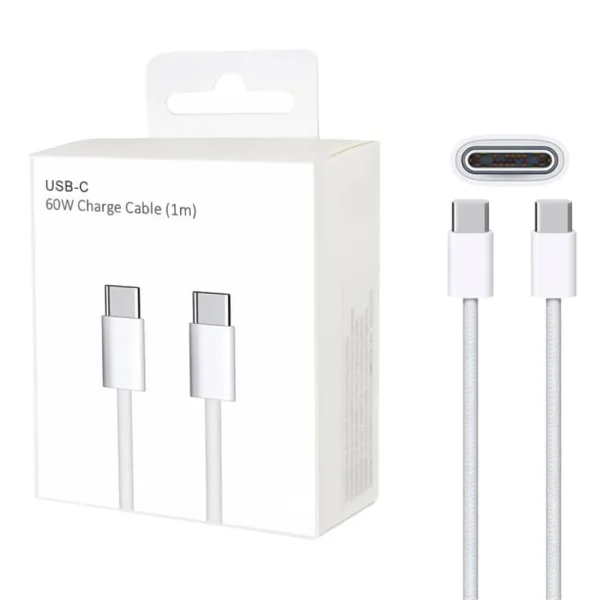 Кабел Apple 60W, USB-C, Charge Cable, 1m, Бял 5