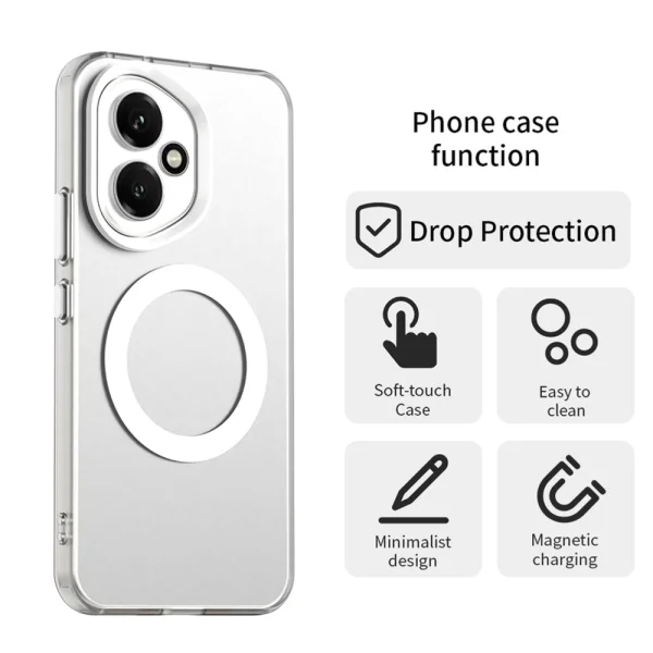 Калъф Techsuit Candy MagSF за Honor 400, бял 2