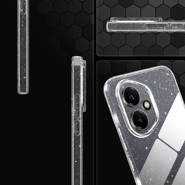Силиконов калъф Techsuit SparkleSkin за Huawei Honor 400, Прозрачен 2