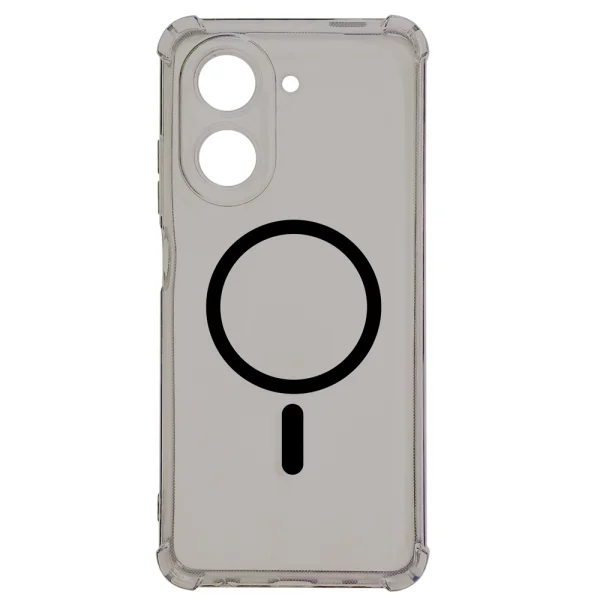 Силиконов калъф Techsuit Shockproof Clear MagSF за Xiaomi Redmi A5 4G, черен- прозрачен 1