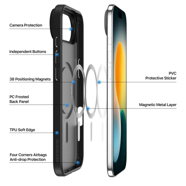 Dux Ducis Yind MagSF Case for iPhone 17 Air, black 4