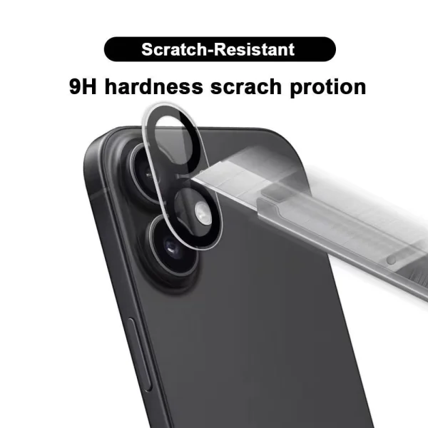 Стъклен протектор Wanlonfeng за камерата на iPhone 17, прозрачен 3