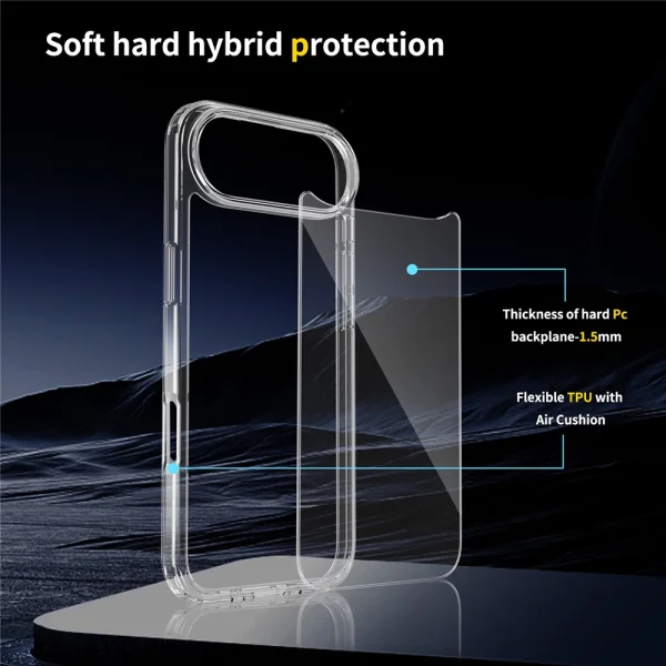 Калъф Shockproof Acrylic за iPhone 17 Air, прозрачен 5