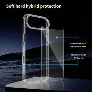 Калъф Shockproof Acrylic за iPhone 17 Air, прозрачен 5