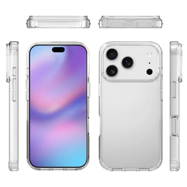 Shockproof Acrylic Case for iPhone 17 Pro, Transparent 2