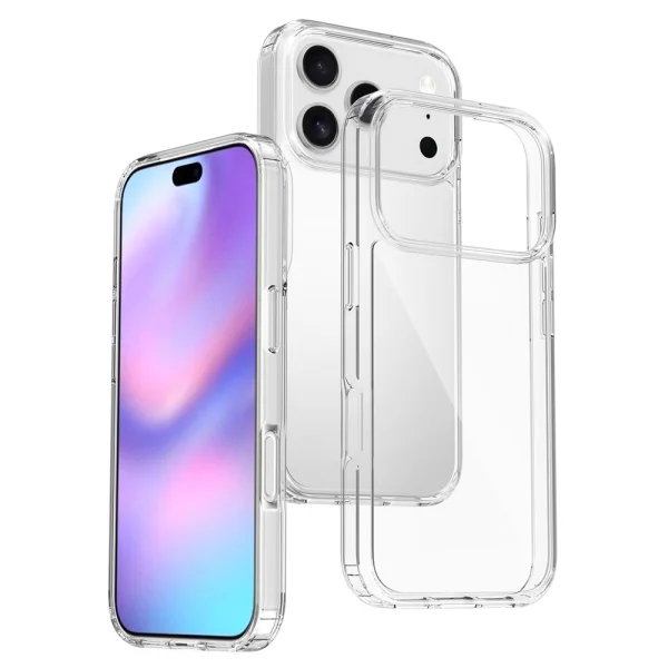 Shockproof Acrylic Case for iPhone 17 Pro, Transparent 1