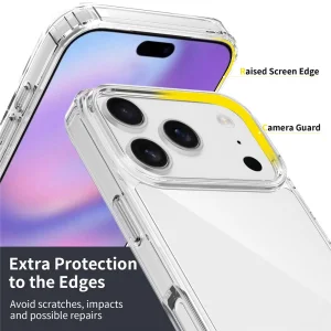 Shockproof Acrylic Case for iPhone 17 Pro, Transparent 3