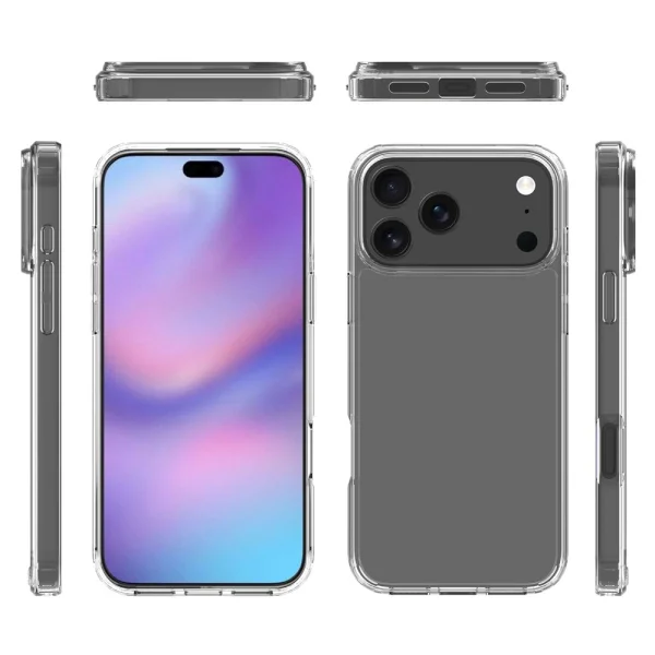 Калъф Shockproof Acrylic за iPhone 17 Pro Max, прозрачен 2