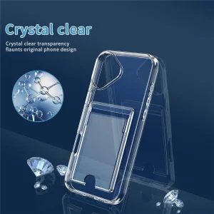 Card Holder Case for iPhone 17, transparent 6