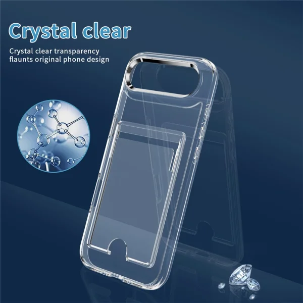 Калъф Card Holder за iPhone 17 Air, прозрачен 3