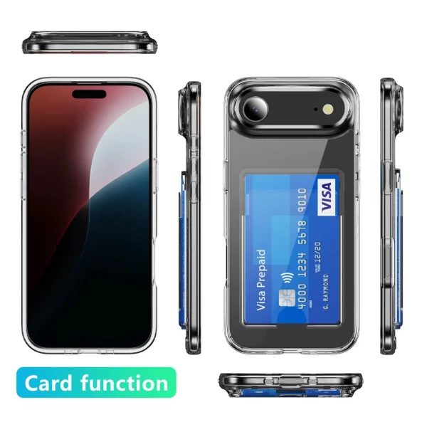 Калъф Card Holder за iPhone 17 Air, прозрачен 4