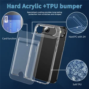 Калъф Card Holder за iPhone 17 Air, прозрачен 5
