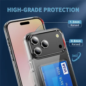 Card Holder Case for iPhone 17 Pro, transparent 6